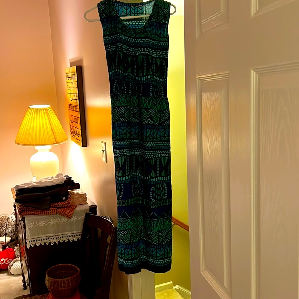 Summer dress greens and blues no tag size medium
